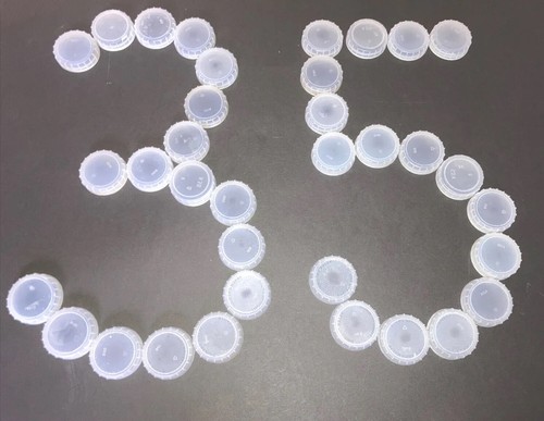White milk bottle plastic - x,