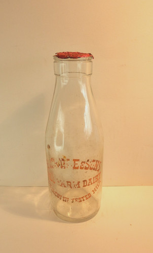 Vintage pint milk bottle s - milk,