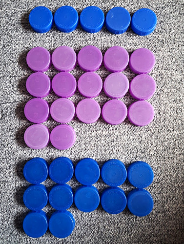 Plastic milk bottle tops - bottle,