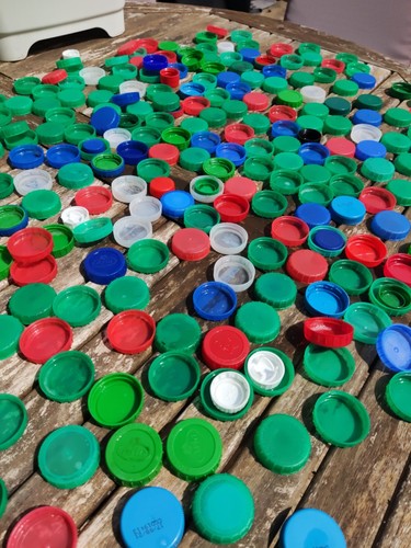 Plastic milk bottle tops - , lids