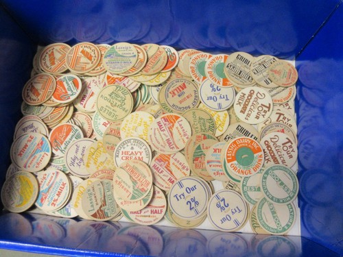 275 milk bottle caps - ,