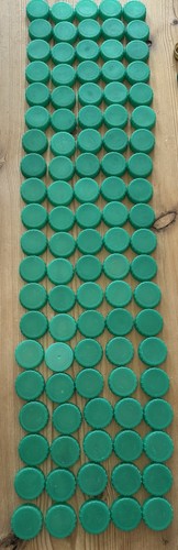 100 green plastic - plastic, milk