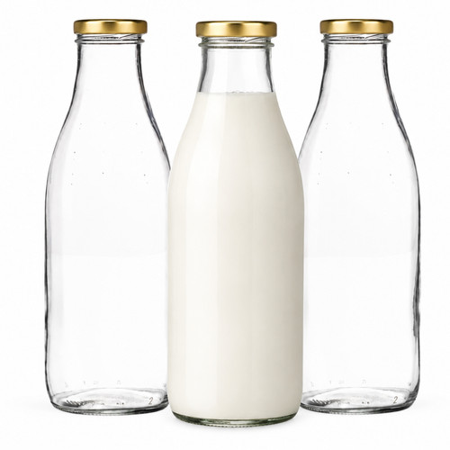 1000ml glass milk - bottle, with