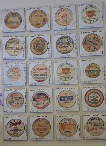 Vintage milk bottle caps - bottle, seals