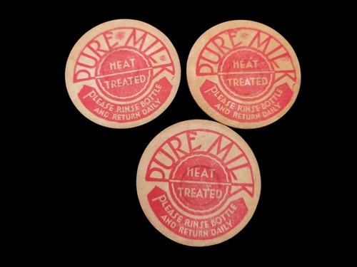 Antique cardboard milk top - cardboard,