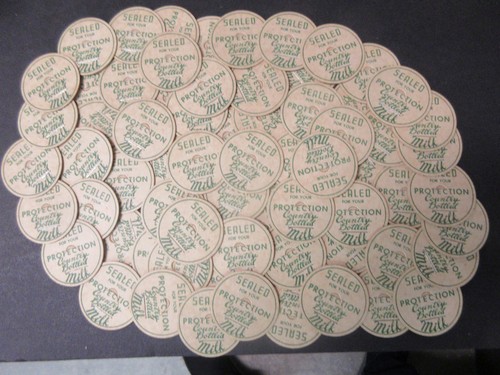 Milk bottle caps sealed - ,